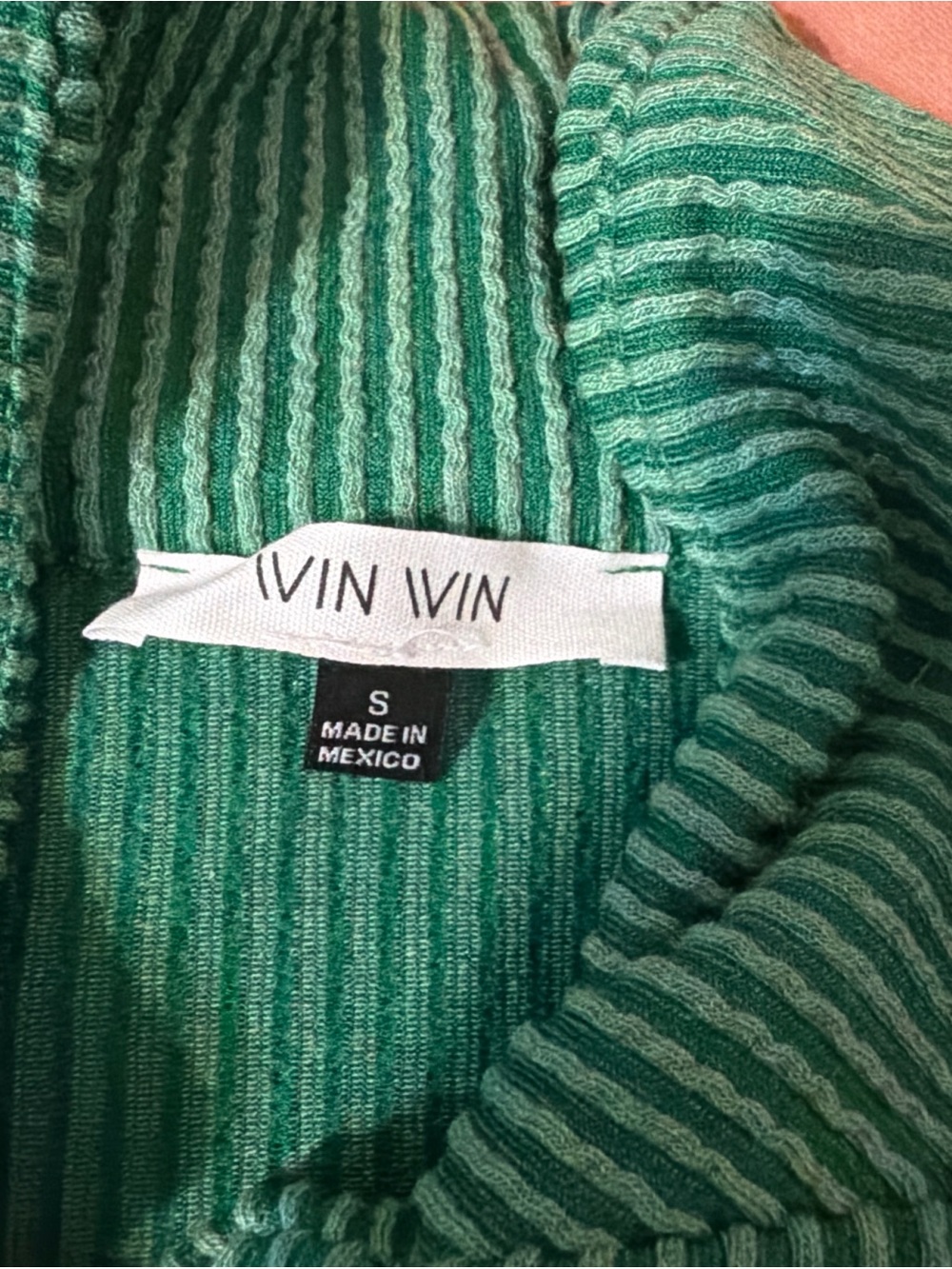 MINA MONROE Green Ribbed Button Pants Set - Picture 3 of 6